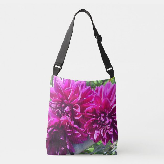Purple Dahlia Flower Bag (Front)