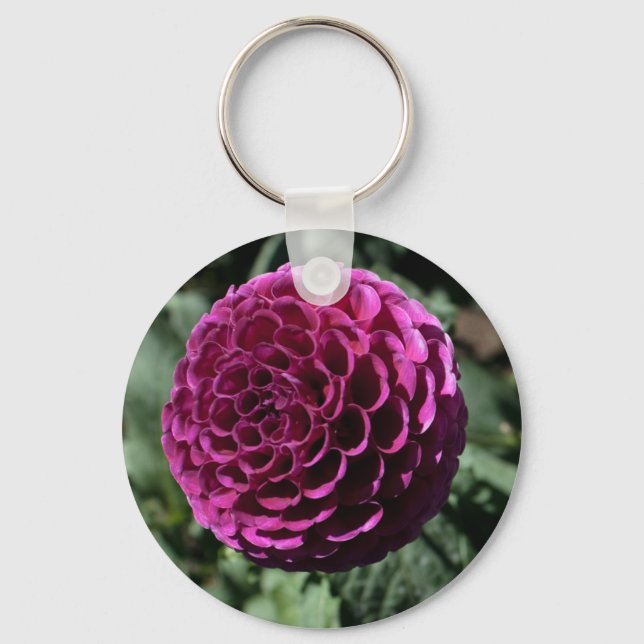 Purple Dahlia Keychain (Front)