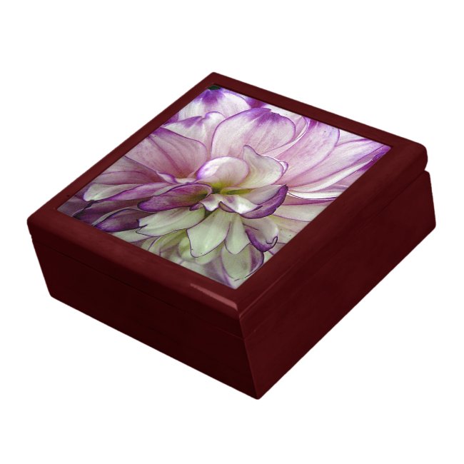 Purple Dahlia Mahogany Gift Box