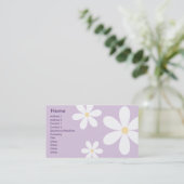 Purple Daisies - Business Business Card (Standing Front)