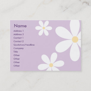 Purple Daisies - Chubby Business Card
