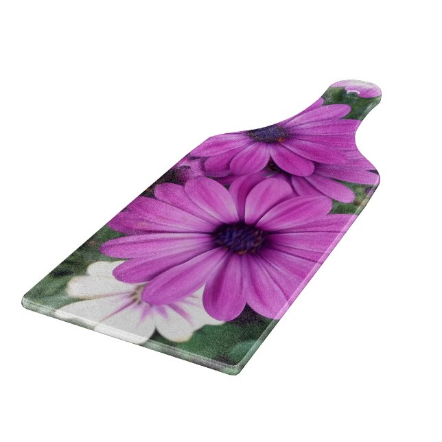 Purple daisies cutting board (Corner)