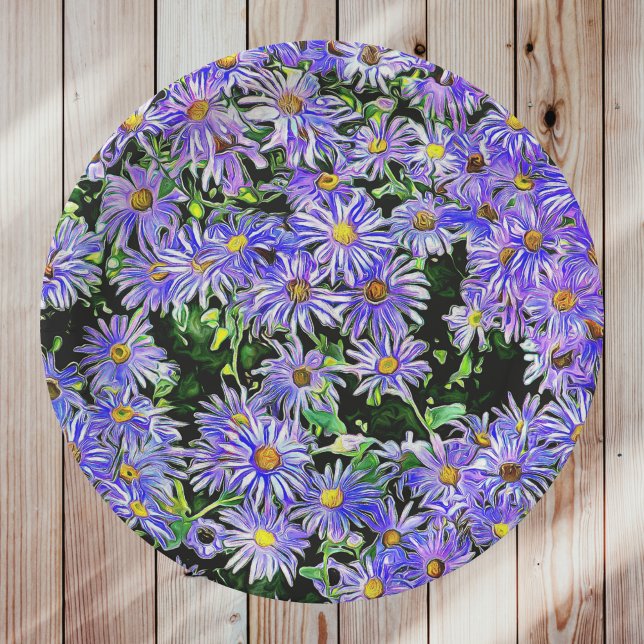 Purple Daisies Galore Paper Plates (Creator Uploaded)