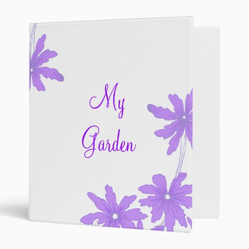 Purple Daisies Gardening Binder