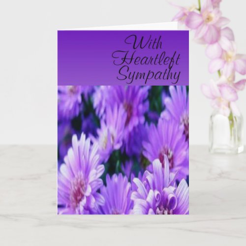 Purple Daisies Heartfelt Sympathy Card