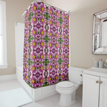 Purple Daisies Shower Curtain by hildurbjorg at Zazzle