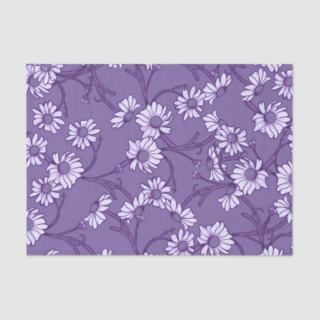 Purple Daisies Tissue Paper (Front)