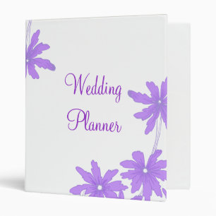 Purple Daisies Wedding Binder