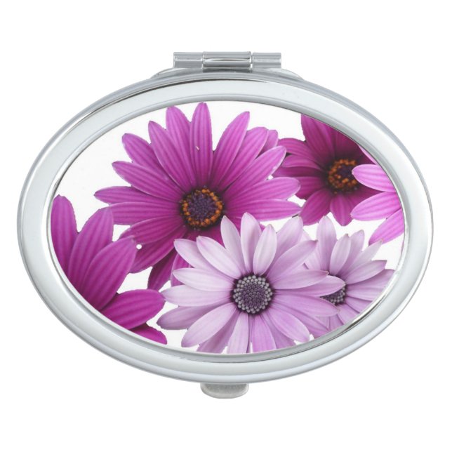 Purple Daisy Compact Mirror (Front)