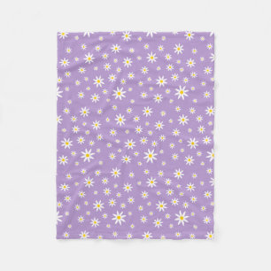 Purple Daisy Fleece Blanket