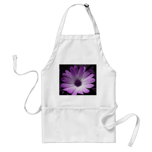 Purple Daisy Flower Apron (Front)