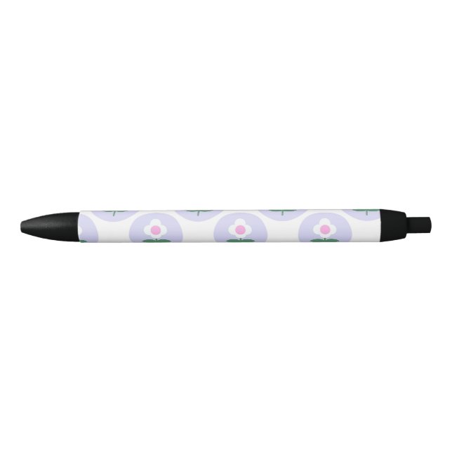 Purple Daisy Flower Back to School Stationery Pen (Front)