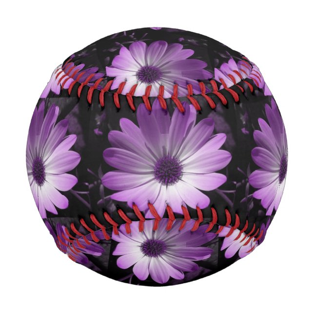 Purple Daisy Flower Baseball (Front)