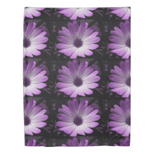 Purple Daisy Flower Duvet Cover
