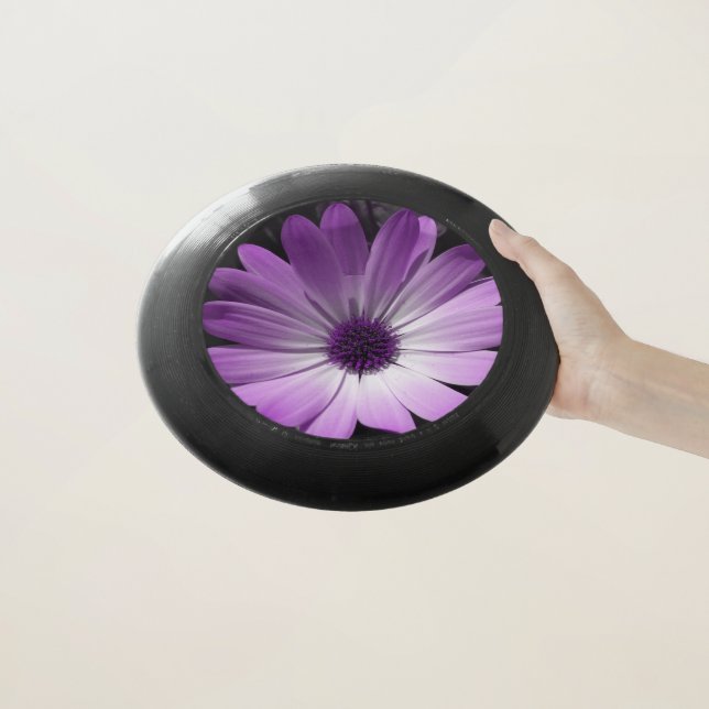 Purple Daisy Flower Frisbee (In Hand)