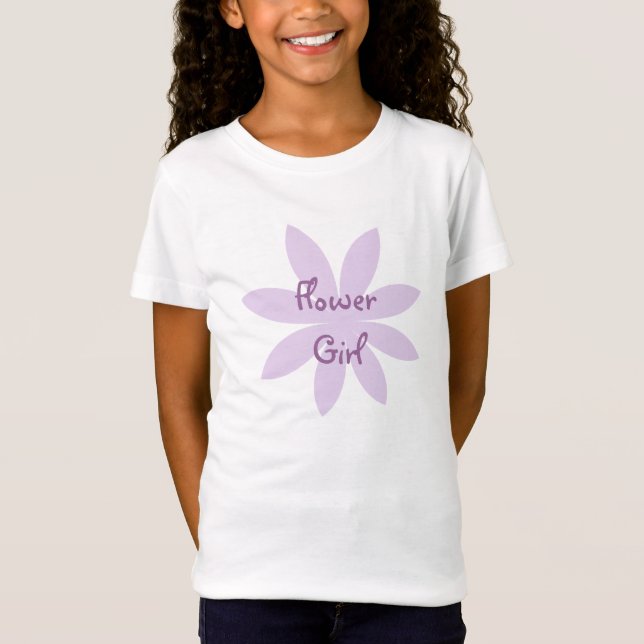 Purple Daisy Flower Girl T-Shirt (Front)