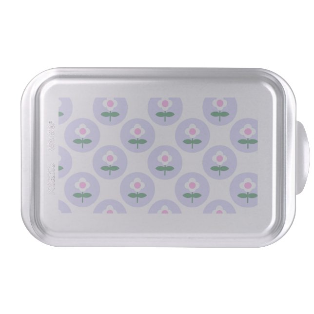 Purple Daisy Flower Housewarming Party Mothers Day Cake Pan (Front)