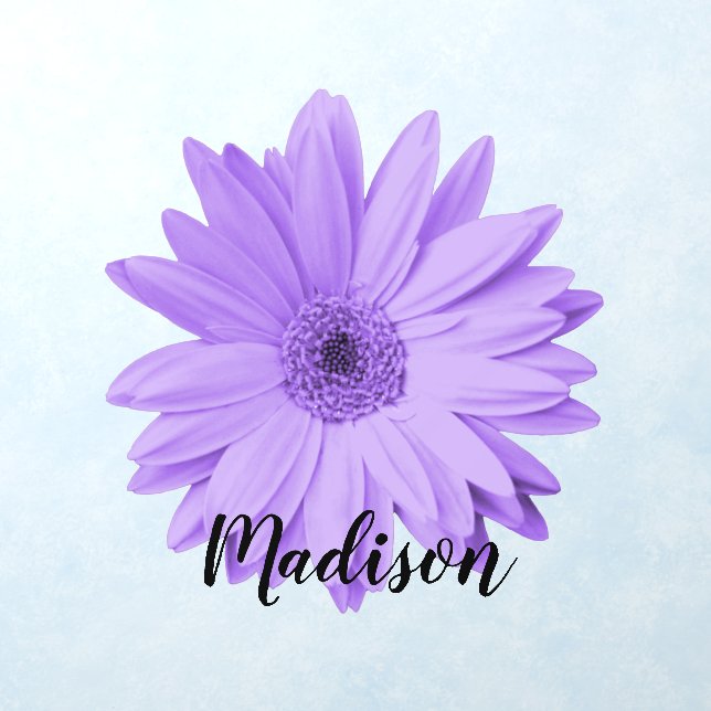 Purple Daisy Flower Name Wall Decal (Insitu 1)