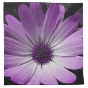 Purple Daisy Flower Napkin