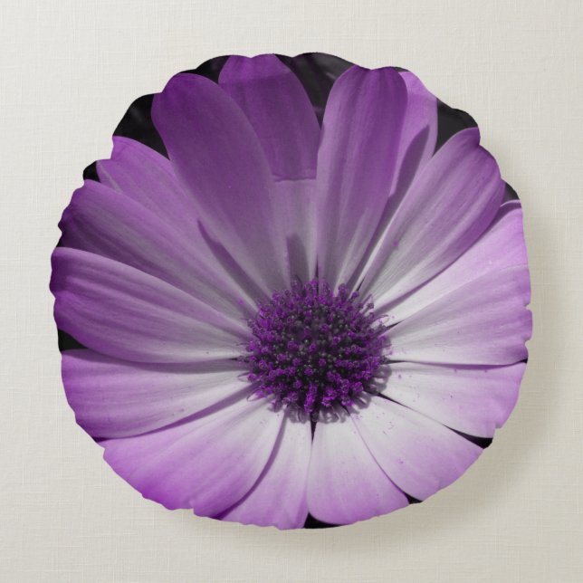 Purple Daisy Flower Pillow (Front)