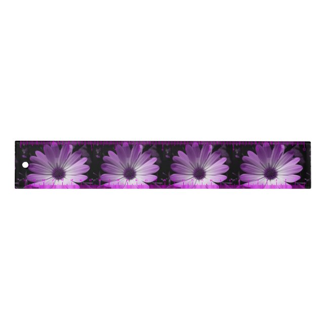 Purple Daisy Flower Ruler (Front)