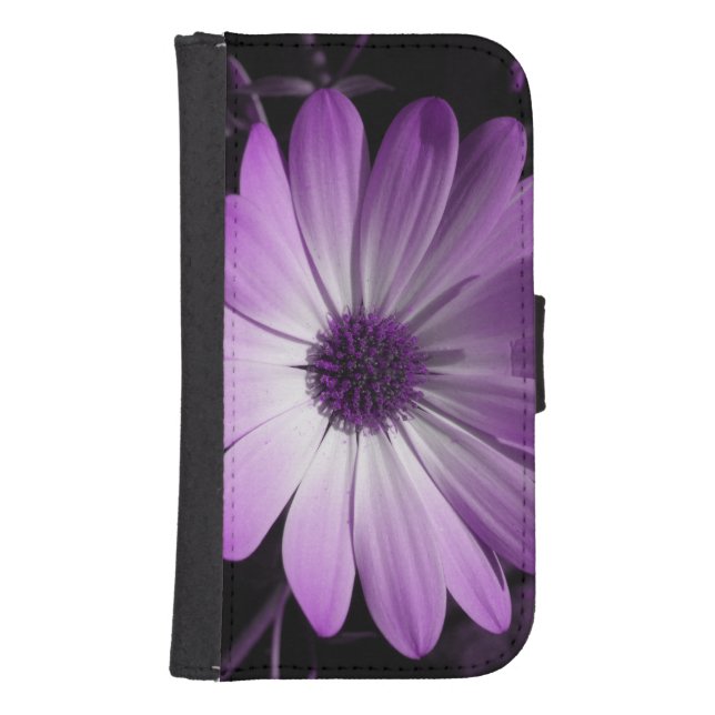 Purple Daisy Flower Samsung Wallet Case (Front)