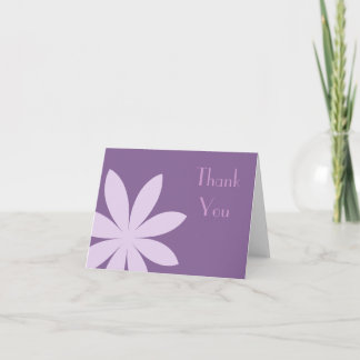 Purple Daisy Flower Thank You Card