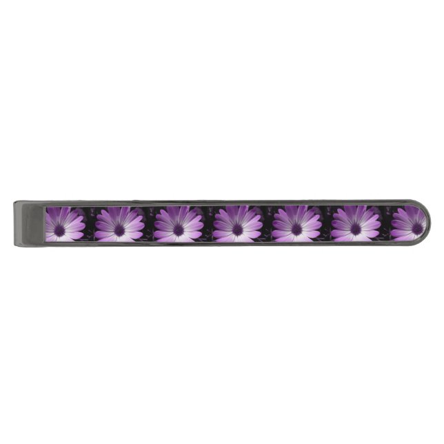 Purple Daisy Flower Tie Bar (Front)