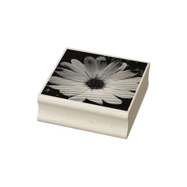 Purple Daisy Flower Wood Art Stamp (Stamp)