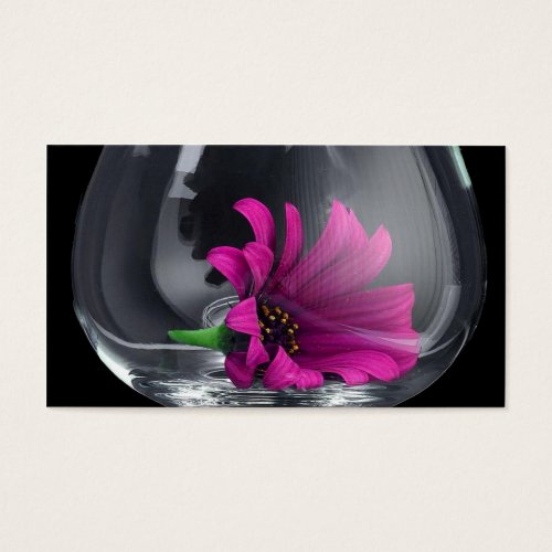 Purple Daisy in Glass Business Card Templates