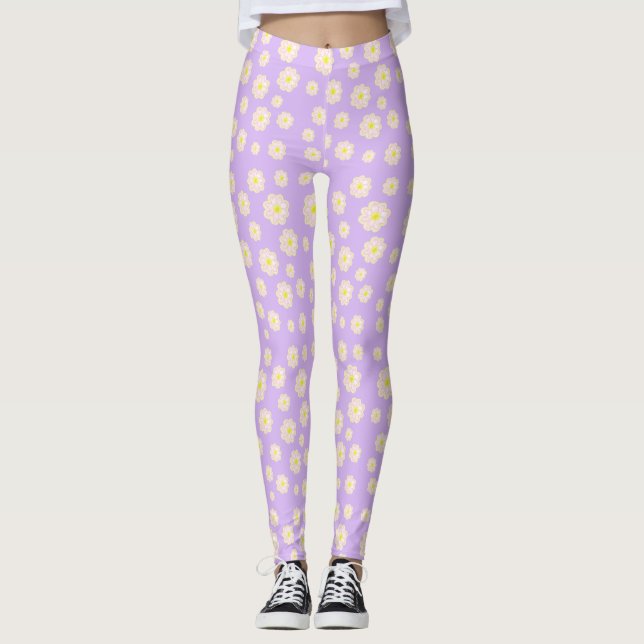 Purple Daisy Leggings (Front)
