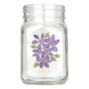 Purple Daisy Mason Jar