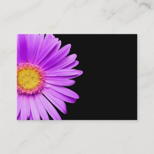 Purple Daisy on Black Customized DaisiesTemplate Business Card Template
