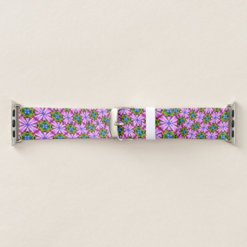 Purple Daisy Pattern Apple Watch Band