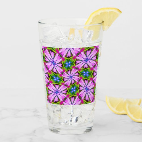 Purple Daisy Pattern Glass