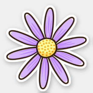 10/30/50PCS Cute Daisy Flower Cartoon Graffiti Stickers Car