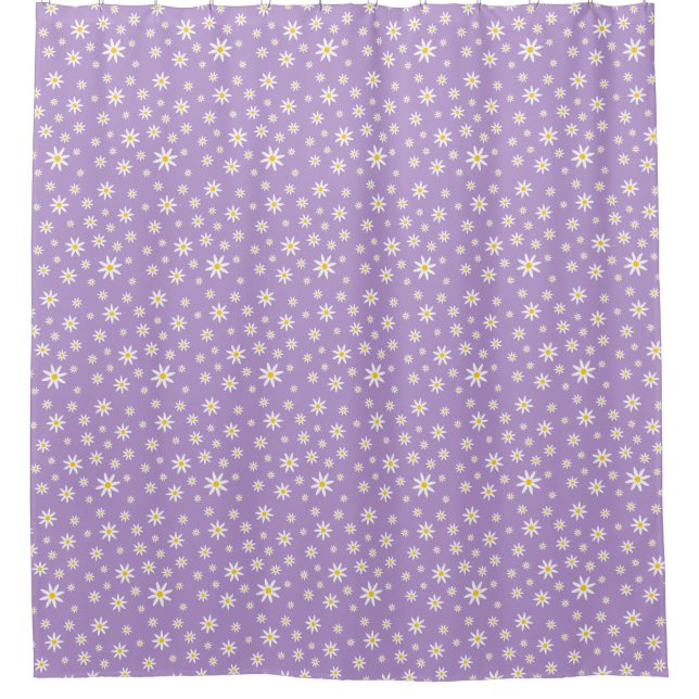 Purple Daisy Shower Curtain (Front)