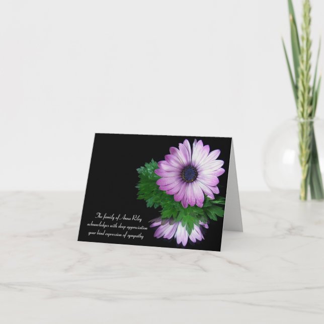 purple daisy sympathy thank you (Front)