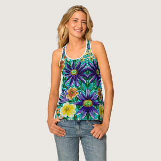 Purple Daisy Tank Top