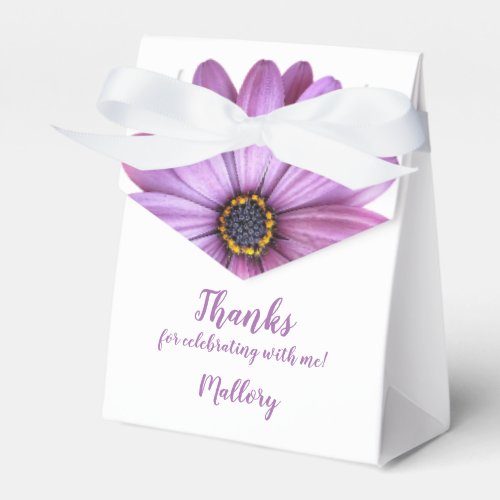 Purple Daisy Tent Style Party Favor Boxes