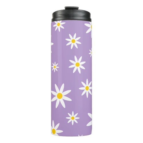 Purple Daisy Thermal Tumbler