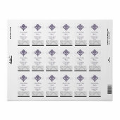 purple damask address labels (Full Sheet)