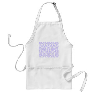 Purple Damask Adult Apron