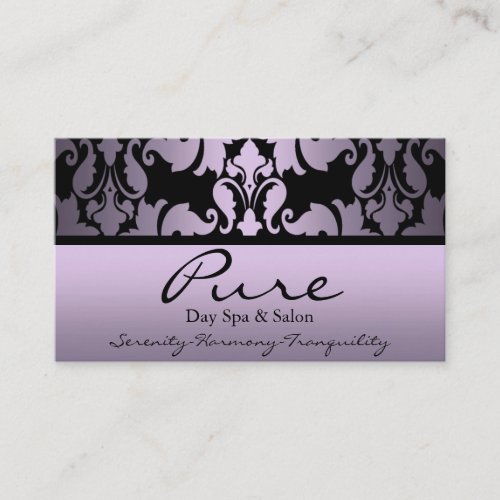 Purple Damask Business Card