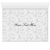 purple damask Business Thank You Cards (Inside Horizontal (Bottom))
