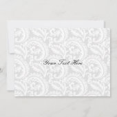 purple damask Business Thank You Cards (Back)