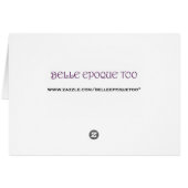 Purple Damask Cards (Back Horizontal)