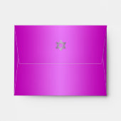 Purple Damask Envelope for Reply Card (Back (Top Flap))