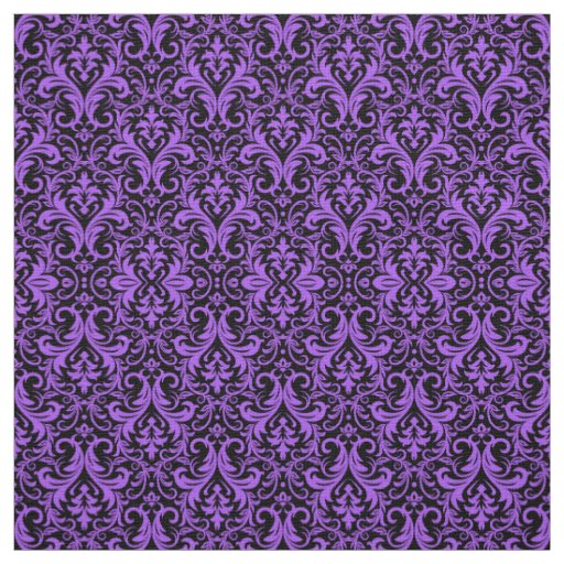 Purple Damask Fabric