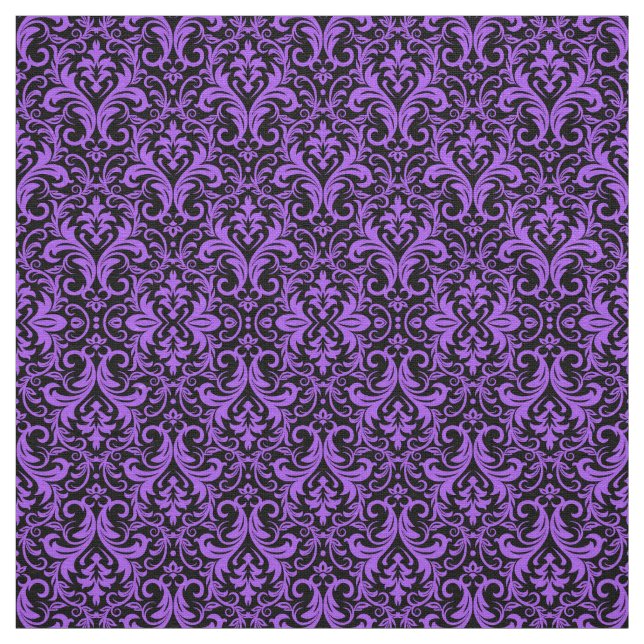 Purple Damask Fabric (Swatch)